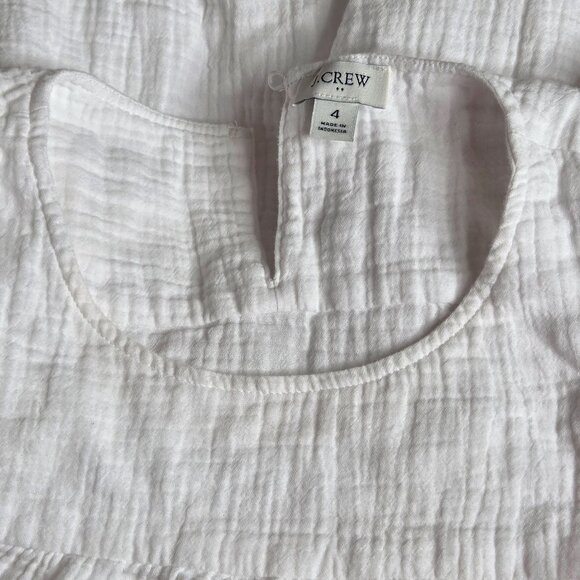 NWOT J. Crew Women's White Mini Gauze Dress - Picture 7 of 7